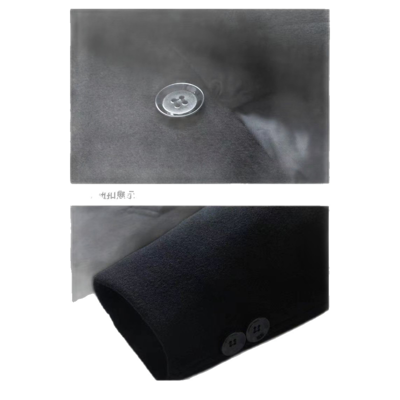 Palton corduroy cu căptușeală de fleece pentru iarnă, lung în stil trench, nasture simplu cu rever, croială lejeră, fără curea