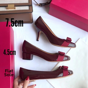 Masnis balerina cipő, kerek orr, felső rész tehénbőr, 3-5 cm sarok