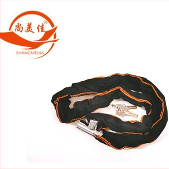 Lančani katanac za bicikle i električne bicikle — čelični lanac s platnenim premazom i okruglom glavom, prijenosno, marka Shangmeijia, modern minimalistički stil, mogućnost prilagodbe