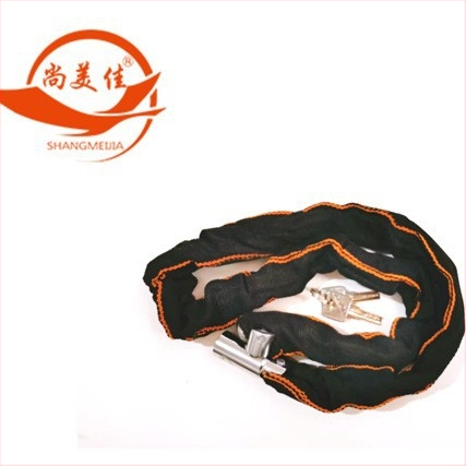 Lančani katanac za bicikle i električne bicikle — čelični lanac s platnenim premazom i okruglom glavom, prijenosno, marka Shangmeijia, modern minimalistički stil, mogućnost prilagodbe