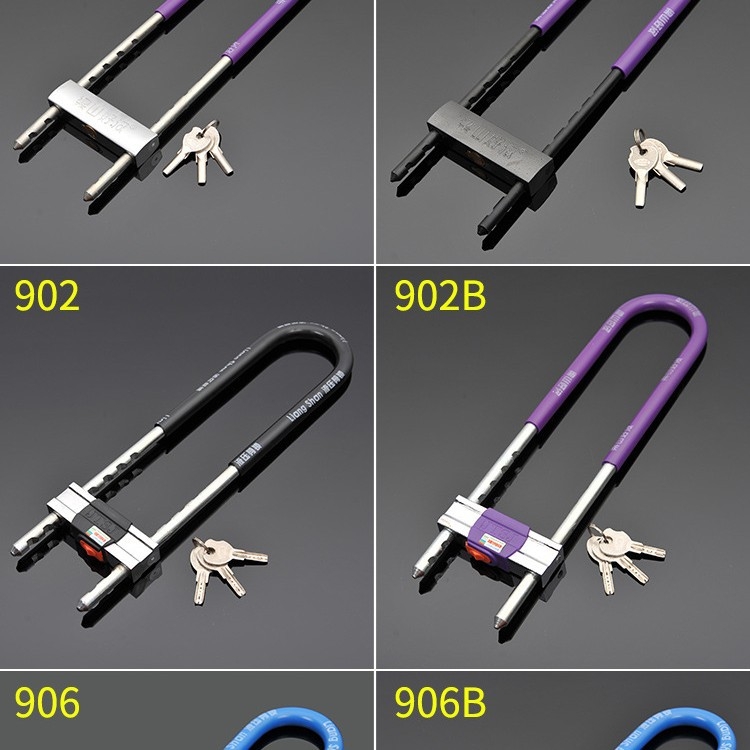 Brava za staklena vrata s ručkom, protuprovalna, produženi U-oblik zatvarača za dvokrilna vrata – model Plug lock; marka Qianyu i drugi; stil moderni minimalistički