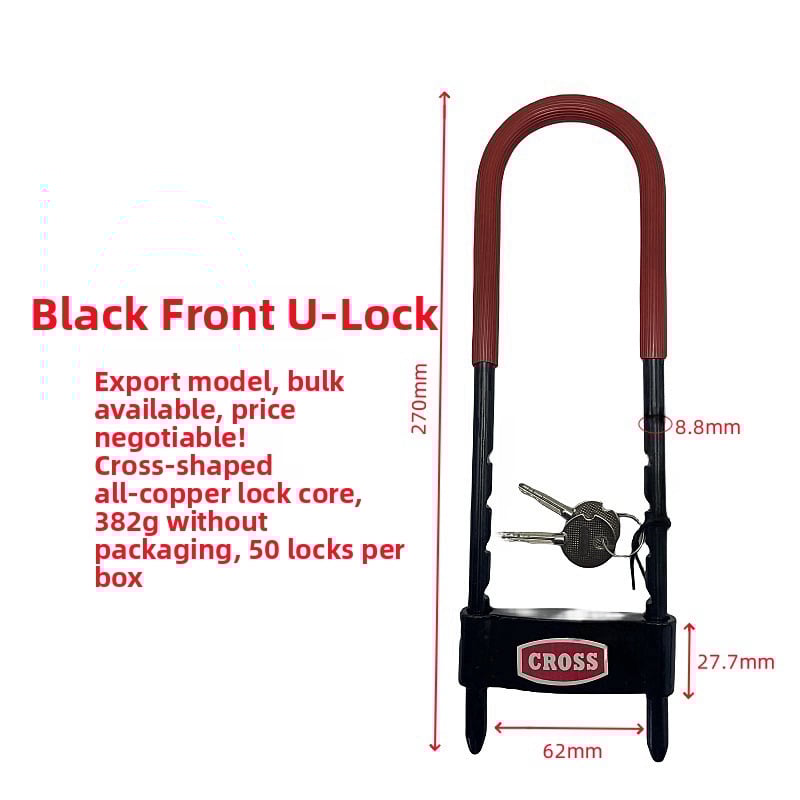 Jinli 656 U-katanac: aluminijsko-čelično tijelo, 382 g, za bicikl, motocikl i staklena vrata