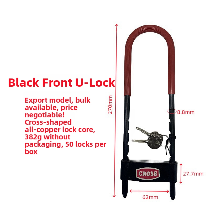 Jinli 656 U-katanac: aluminijsko-čelično tijelo, 382 g, za bicikl, motocikl i staklena vrata