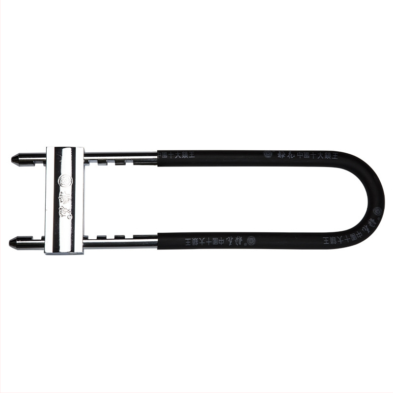 U-oblik mortise brava za staklena vrata i trgovinska vrata, model MH800-622, od legure čelika, težina 1400 g, stil moderni minimalistički