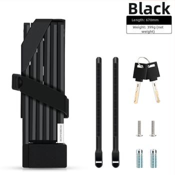 Riderace sklopivi lančani katanc – metalni, prilagodljiv, za bicikle, električne bicikle i motocikle