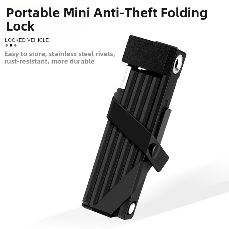 Riderace sklopivi lančani katanc – metalni, prilagodljiv, za bicikle, električne bicikle i motocikle