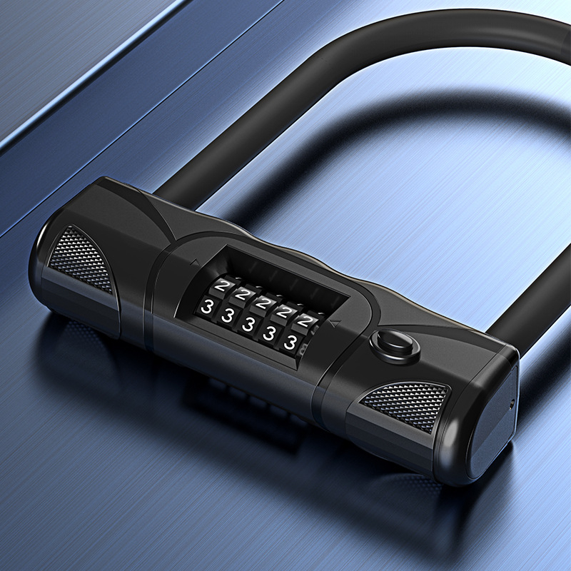 U-tipa katnica za bicikl s 5-znamenkastim kodom, cinkog legura, debljina šipke 15 mm, razmak šipki 105 mm