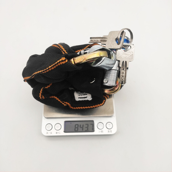 Lančana zaključavka s platnenom navlakom, model 810, od legirane čelika, Hengshen, za motocikle i električna vozila, 845 g