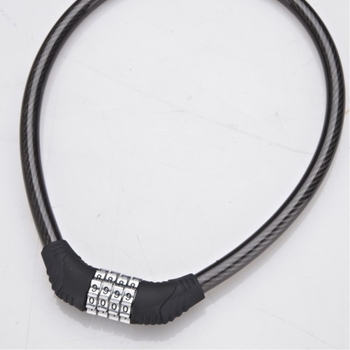 Digitalni sigurnosni lokot za bicikl s kabelom, četveroznačni kod, PVC+ABS, model SL4506