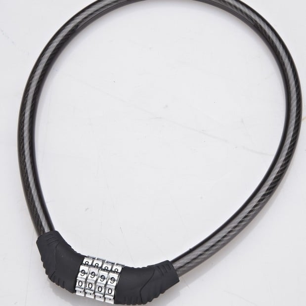 Digitalni sigurnosni lokot za bicikl s kabelom, četveroznačni kod, PVC+ABS, model SL4506