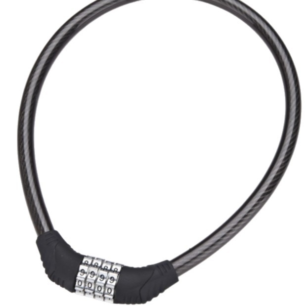 Digitalni sigurnosni lokot za bicikl s kabelom, četveroznačni kod, PVC+ABS, model SL4506