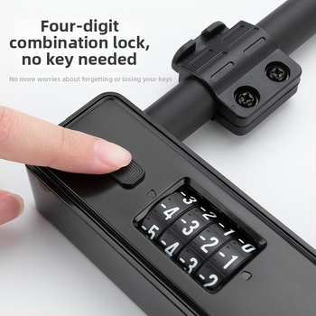 Mehanizam zaključavanja za staklena vrata trgovine, produženi U‑oblik brave, model 628; materijali ABS + cinkov spoj + PVC + Q235; debljina brave 17,52 mm; razmak šipki za zaključavanje 13 cm; tip: Strojarstvo