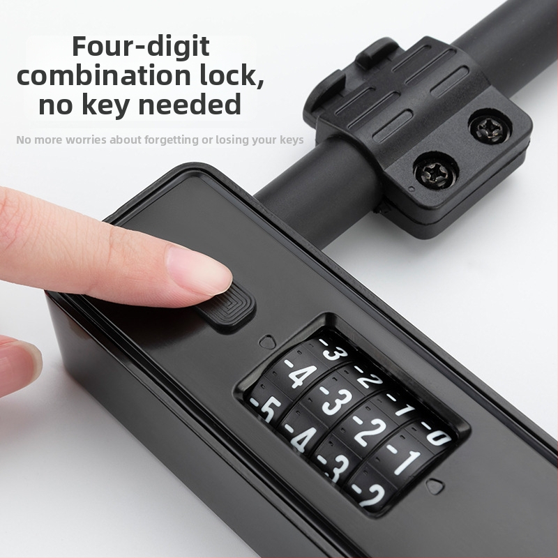 Mehanizam zaključavanja za staklena vrata trgovine, produženi U‑oblik brave, model 628; materijali ABS + cinkov spoj + PVC + Q235; debljina brave 17,52 mm; razmak šipki za zaključavanje 13 cm; tip: Strojarstvo