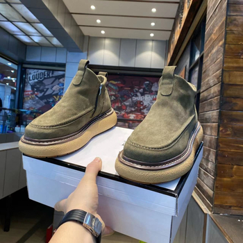 Vastag talpú bakancs, mikro szálas bőr felsőrész, téli, koreai stílusú magas bokacsizma, könnyű, csúszásmentes, kopásálló