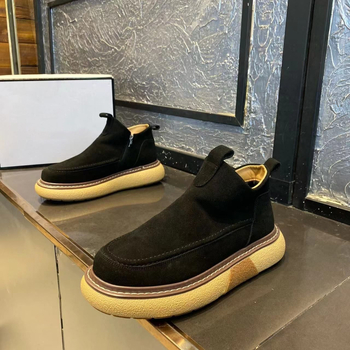 Vastag talpú bakancs, mikro szálas bőr felsőrész, téli, koreai stílusú magas bokacsizma, könnyű, csúszásmentes, kopásálló