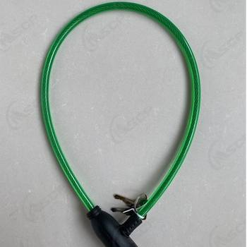 Katanac za bicikl s prstenastim dizajnom, čelična žica i čelični kabel, model 1580, zaštita od krađe