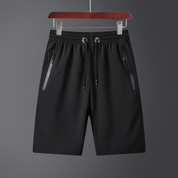 Muške casual kratke hlače, korejski stil ravnog kroja, plažne hlače, srednji pojas, rajs zip ukras, rastezljivi poliester