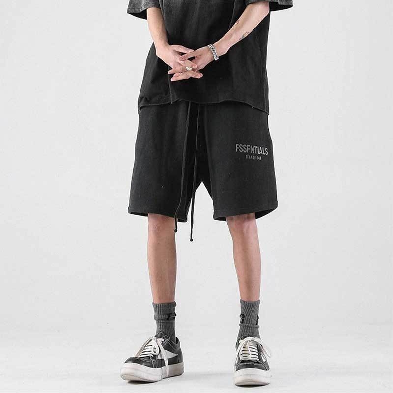 Muške ljetne široke šortse korejskog stila, sportsko-plažni izgled, poliester, sadržaj glavnog materijala 30–50%