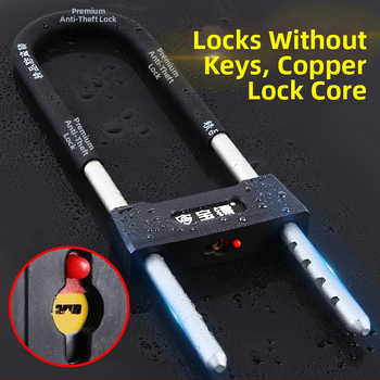 Brava u obliku U za vrata i staklena vrata – protivkrađa brava, model 829, legura čelika, težina 1190 g, marka Treasure Dart, pogodna za dvostruka vrata, trgovinska vrata, staklena vrata i motocikle