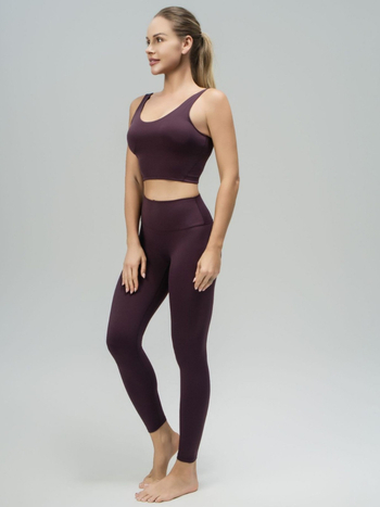 luludaring Ženski sportski grudnjak za yogu s U-krmom leđa i uklonjivim jastučićima – brzo sušenje najlona, kratak kroj