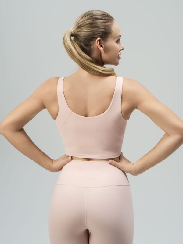 luludaring Ženski sportski grudnjak za yogu s U-krmom leđa i uklonjivim jastučićima – brzo sušenje najlona, kratak kroj