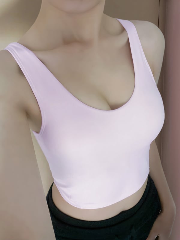 luludaring Ženski sportski grudnjak za yogu s U-krmom leđa i uklonjivim jastučićima – brzo sušenje najlona, kratak kroj