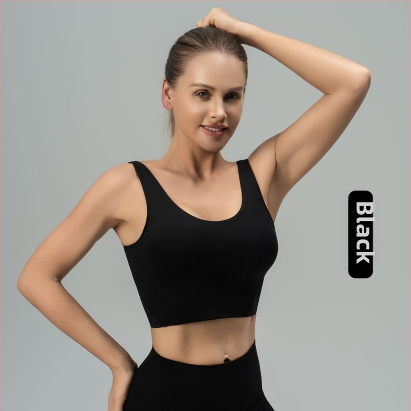 luludaring Ženski sportski grudnjak za yogu s U-krmom leđa i uklonjivim jastučićima – brzo sušenje najlona, kratak kroj