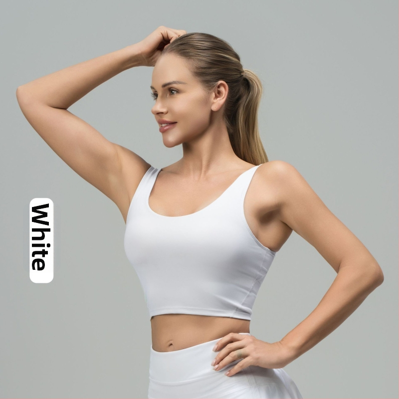 luludaring Ženski sportski grudnjak za yogu s U-krmom leđa i uklonjivim jastučićima – brzo sušenje najlona, kratak kroj