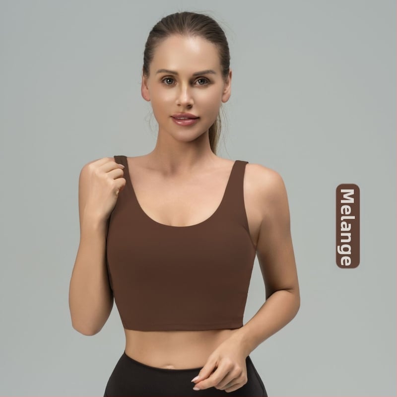 luludaring Ženski sportski grudnjak za yogu s U-krmom leđa i uklonjivim jastučićima – brzo sušenje najlona, kratak kroj