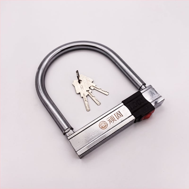 Motociklistička U-zaključnica s anti-pry dizajnom, čelično tijelo, model 215, 0,99 kg, namijenjena za motocikle i tricikle