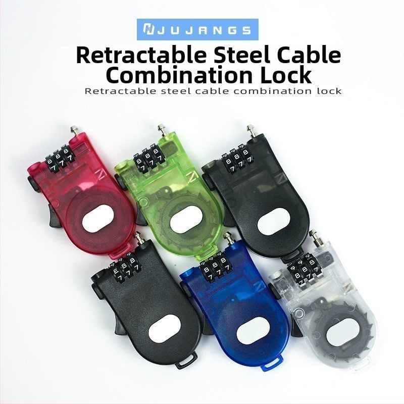 3-znamenkasti zaključavanje s parolom od ABS plastike za kovčege, kolica i kacige, s teleskopskim čeličnim sajlom
