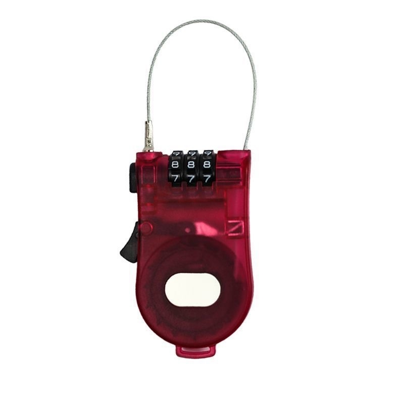 3-znamenkasti zaključavanje s parolom od ABS plastike za kovčege, kolica i kacige, s teleskopskim čeličnim sajlom