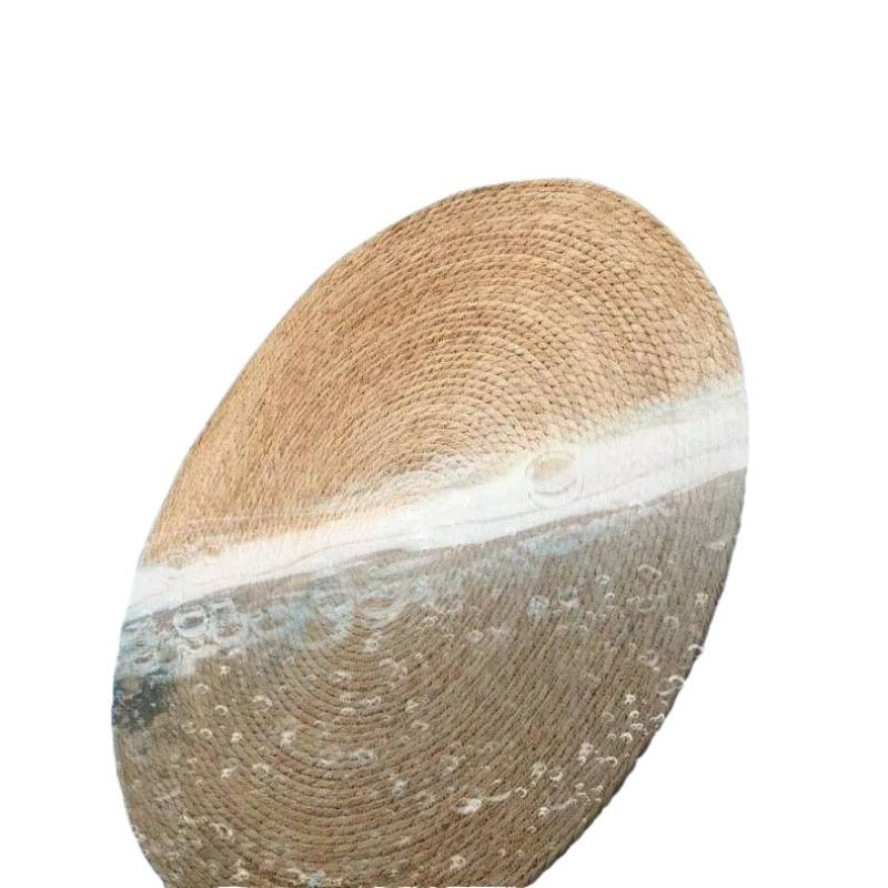 Len-sisal daska za grebanje mačaka, zidna montaža, japansko-skandinavski stil, tkana podna prostirka od pamukovog užeta, otporna na habanje za mačje šape