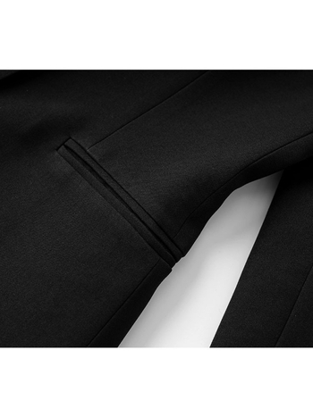Žensko sako s geometrijskim uzorkom, Regular Fit, ovratnik sakoi, dugi rukavi, jednobuttono kopčanje, poliester