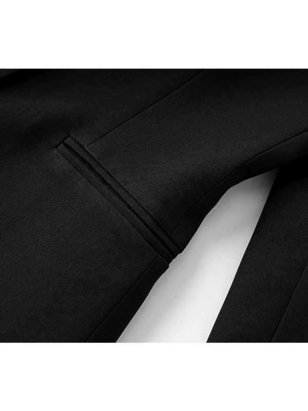 Žensko sako s geometrijskim uzorkom, Regular Fit, ovratnik sakoi, dugi rukavi, jednobuttono kopčanje, poliester