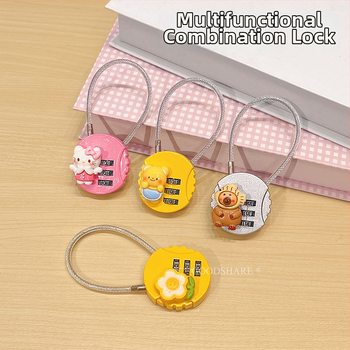 Mini zaključavanje s kodom – cartoon dizajn, 304 nehrđajući čelik, brava za ormariće u domovima i dvoranama, protiv krađe, Model: Drugo, Opseg primjene: Poslovna putovanja