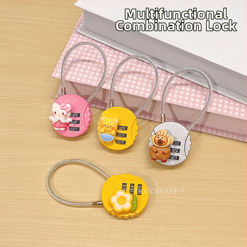Mini zaključavanje s kodom – cartoon dizajn, 304 nehrđajući čelik, brava za ormariće u domovima i dvoranama, protiv krađe, Model: Drugo, Opseg primjene: Poslovna putovanja