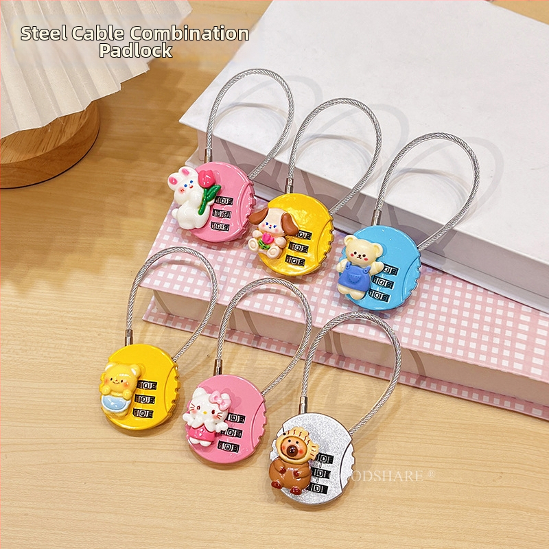 Mini zaključavanje s kodom – cartoon dizajn, 304 nehrđajući čelik, brava za ormariće u domovima i dvoranama, protiv krađe, Model: Drugo, Opseg primjene: Poslovna putovanja