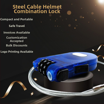 Razvlačna kabelska zaključavka za kacigu, bicikl i prtljagu – zaključavanje na lozinku, ABS plastika, duljina užeta 116 cm, model XC-042