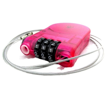 Razvlačna kabelska zaključavka za kacigu, bicikl i prtljagu – zaključavanje na lozinku, ABS plastika, duljina užeta 116 cm, model XC-042