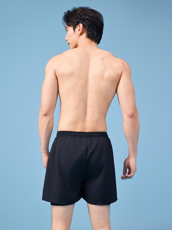 Muške plivačke šorceve s dvostrukim slojem i brzim sušenjem, od poliestera s podlogom od poliestera, 180 g/m²