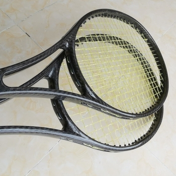Teniska reketa - potpuno karbonsko kućište, karbonska tkanina, OEM prilagodba s logotipom, najlonske niti, napetost do 60 lb