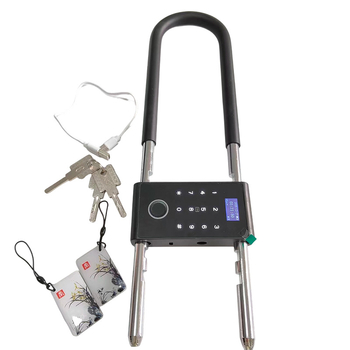 Elektronička U-oblik brava vrata — cinkova legura, otključavanje lozinkom, pogodno za dvostruko otvaranje staklenih vrata, zaštita od krađe.