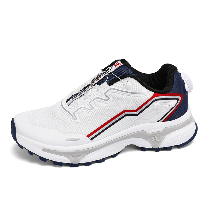 Unisex planinarske tenisice s zatvaranjem rotirajućim gumbom; lagane, protuklizne, otporne na habanje i apsorbiraju šok.