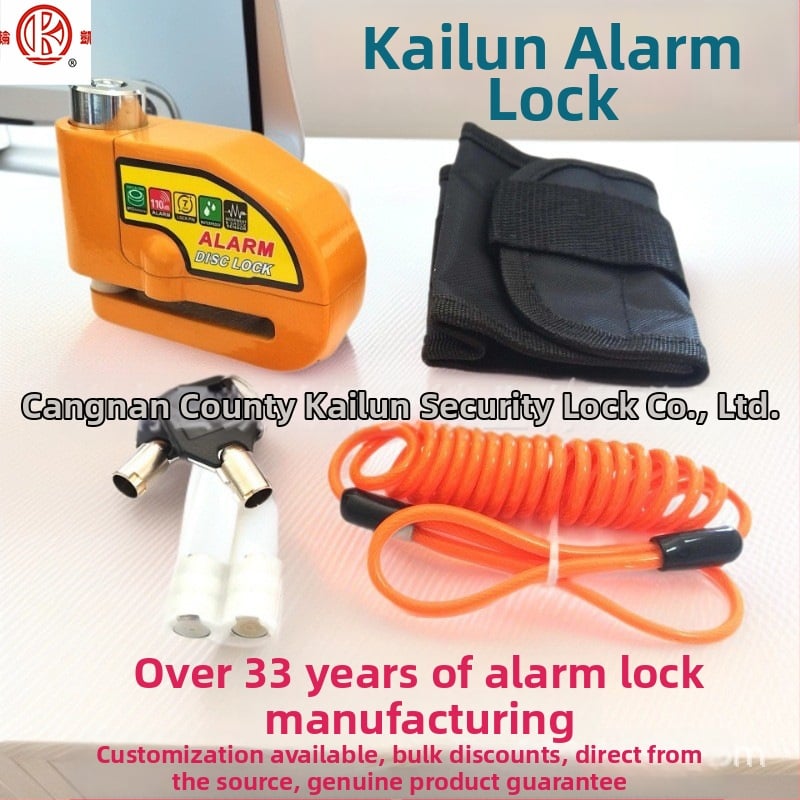LK603 Diskni sigurnosni blok za motocikl s alarmom, aluminijska legura, Kailun&wheelkai, za električna vozila i motocikle, težina 375 g