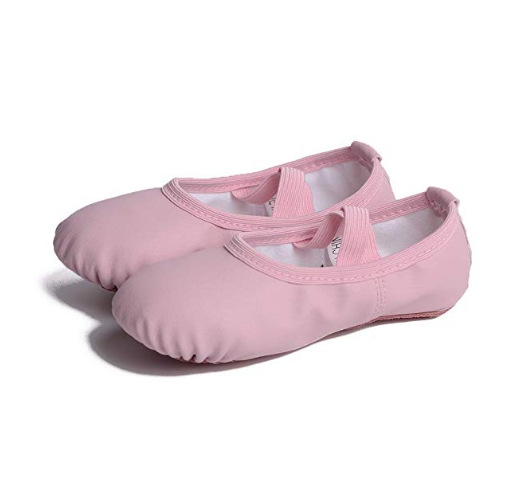 Tánccipő PU bőr felsővel – fűző nélküli, uniszex felnőtteknek, balett és modern tánc, tehénbőr talp