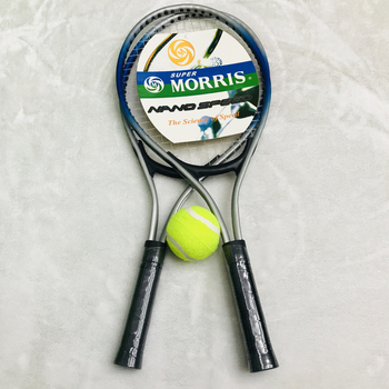 MORRIS dječja teniska reketa – 2 komada s lopticama, okvir od Ferro alloy, najlon žica, težina 85–89 g, debljina drške G1, tip reketa: direktni udar, pogodna za djecu, fitness i stolni tenis