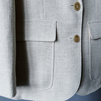 Ženski blejzer od konoplje, oblačni ovratnik, dugi rukavi, poslovni stil, jesen 2025
