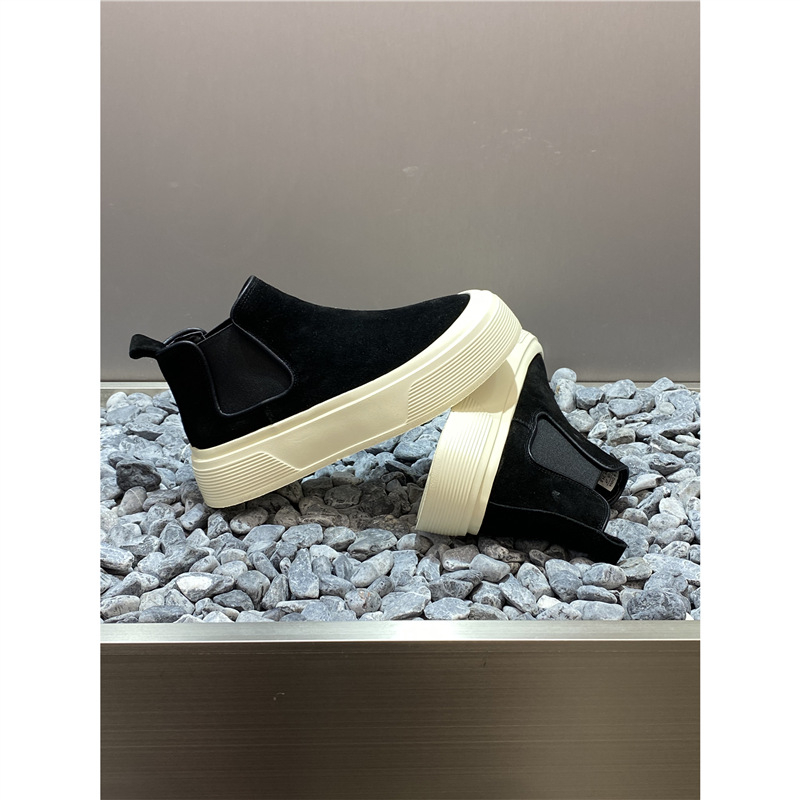 Férfi Chelsea bakancs valódi bőrből, magas szárú casual bakancs ősz-télre, felső nubuk bőrből, meleg rövid plüss bélés