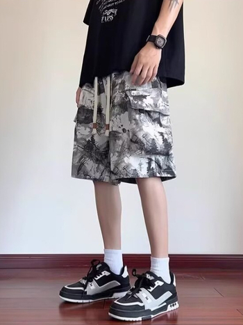 Muške Corduroy cargo šorcevi, pravilan kroj, mikroelastični, ljeto 2025